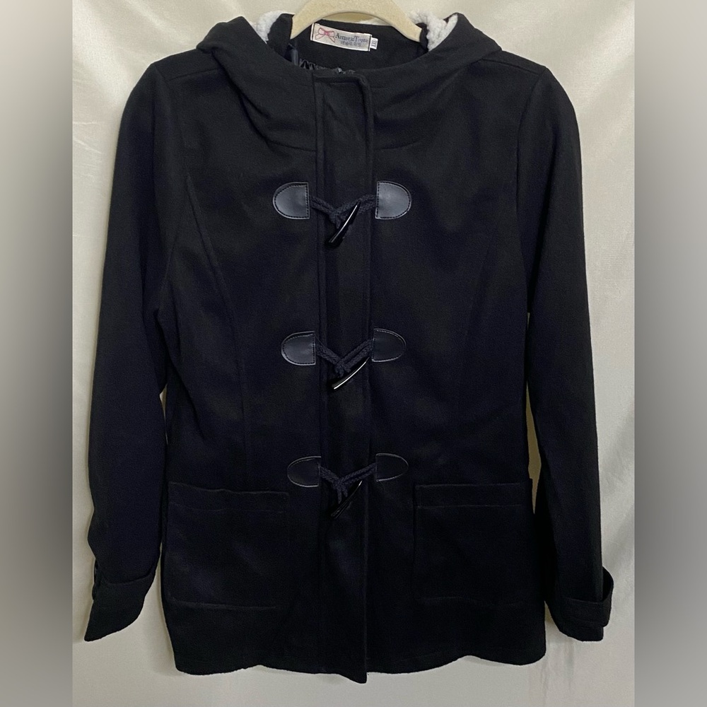 Artistic Taste Black Jacket/Coat w/ Fleece Hood
